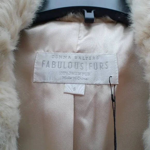 Fabulous Furs Vintage Faux Fur Persian Lamb Knee-Length Coat Size Small - Picture 4 of 10